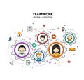 Teamwork Graphic Design Style Modern Royalty Free Stock Photo