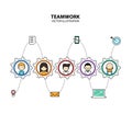 Teamwork Graphic Design Style Modern Royalty Free Stock Photo