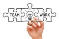 Teamwork Great Idea Puzzle Concept Royalty Free Stock Photo