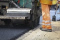 Teamwork, Group of workers on a road construction Royalty Free Stock Photo