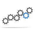 Colored gear. Gear icon illustration for design Royalty Free Stock Photo