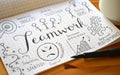 TEAMWORK hand-lettered sketch notes
