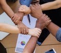 The teamwork hands ,cooperation concept,the business group,united hands together with spirit.collaborator Royalty Free Stock Photo