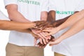 Teamwork with hands together standing Royalty Free Stock Photo