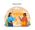 Teamwork. Human resources manager soft skills. HR agent competencies