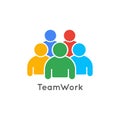 Teamwork icon business concept. Team work logo Royalty Free Stock Photo