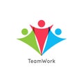 Teamwork icon business. Team work union logo Royalty Free Stock Photo