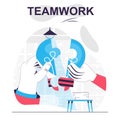 Teamwork isolated cartoon concept. Generation new ideas