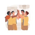 Teamwork isolated cartoon vector illustration.