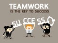 Teamwork is the key to success Royalty Free Stock Photo
