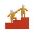 Teamwork Leader Help 3D icon Illustration