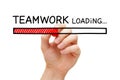 Teamwork Loading Bar Concept Team Building Royalty Free Stock Photo