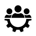 Teamwork management icon, management sign logo Ã¢â¬â vector