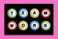 Teamwork word text vector image