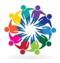 Teamwork meeting business people logo Royalty Free Stock Photo