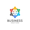 Teamwork meeting logo. Business team union concept Royalty Free Stock Photo