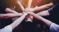 Teamwork With our arms and hands. Royalty Free Stock Photo