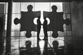 Teamwork of partners that work together as integration and startup concept. Generative AI