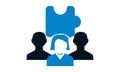 Teamwork problem solving vector icon. Royalty Free Stock Photo
