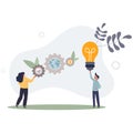 teamwork and profit making idea.work concept.flat vector illustration Royalty Free Stock Photo