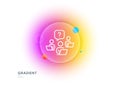 Teamwork question line icon. Ask help sign. Gradient blur button. Vector Royalty Free Stock Photo