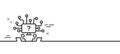 Teamwork question line icon. Ask help sign. Minimal line pattern banner. Vector
