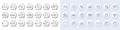 Teamwork questions, Web3 and Column diagram line icons. For web app, printing. Line icons. Vector