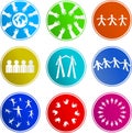 Teamwork sign icons Royalty Free Stock Photo