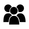 Teamwork silhouette isolated icon