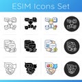 Teamwork skills icons set Royalty Free Stock Photo