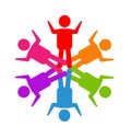 Teamwork social media people logo vector