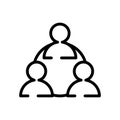 Teamwork structure line style icon Royalty Free Stock Photo