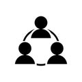 Teamwork structure silhouette style icon Royalty Free Stock Photo