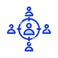 Teamwork, target, teamwork target, goal fully editable vector icons Royalty Free Stock Photo