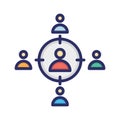 Teamwork, target, teamwork target, goal fully editable vector icons