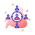 Teamwork, target, teamwork target, goal fully editable vector icons Royalty Free Stock Photo