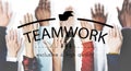 Teamwork Team Building Spirit Togetherness Concept Royalty Free Stock Photo