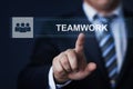 Teamwork Team building Successs Partnership Cooperation Business Technology Internet Concept Royalty Free Stock Photo