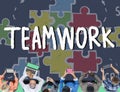 Teamwork Team Collaboration Connection Togetherness Unity Concept Royalty Free Stock Photo