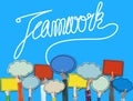 Teamwork Team Collaboration Support Member Unity Concept Royalty Free Stock Photo