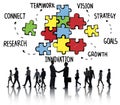 Teamwork Team Connection Strategy Partnership Support Puzzle Royalty Free Stock Photo