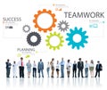 Teamwork Team Group Gear Partnership Cooperation Concept Royalty Free Stock Photo