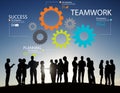 Teamwork Team Group Gear Partnership Cooperation Concept Royalty Free Stock Photo