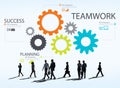 Teamwork Team Group Gear Partnership Cooperation Concept Royalty Free Stock Photo