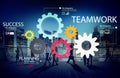 Teamwork Team Group Gear Partnership Cooperation Concept Royalty Free Stock Photo