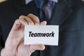 Teamwork text concept Royalty Free Stock Photo