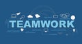 teamwork typography design graphic concept. Vector Illustration. Royalty Free Stock Photo