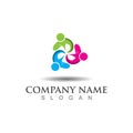 Teamwork union logo community, grup and people vector template Royalty Free Stock Photo