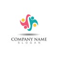 Teamwork union logo community, grup and people vector template Royalty Free Stock Photo