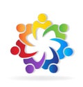 Teamwork unity people logo